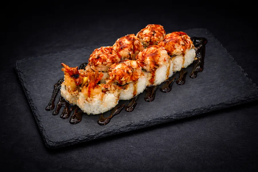 Snowman Roll (cooked) at GENKIS SUSHI in Dallas